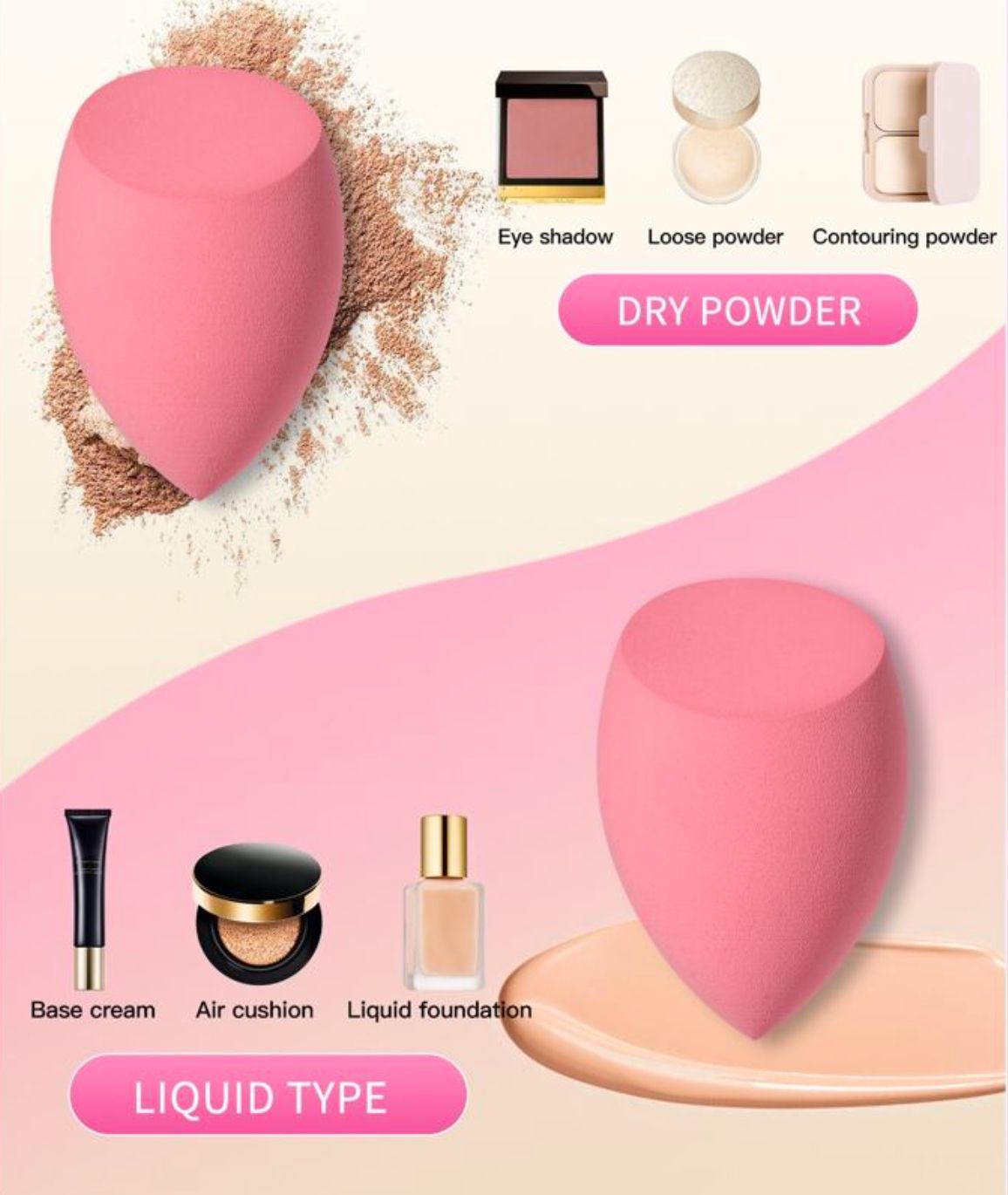 Beauty blender professionnelle multi-usage