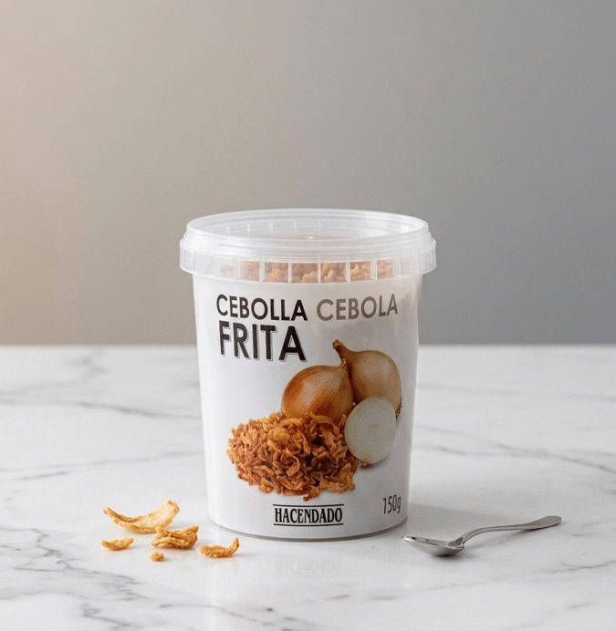 Oignons Frits Croustillants Hacendado - Pot de 150g - Golden Glow