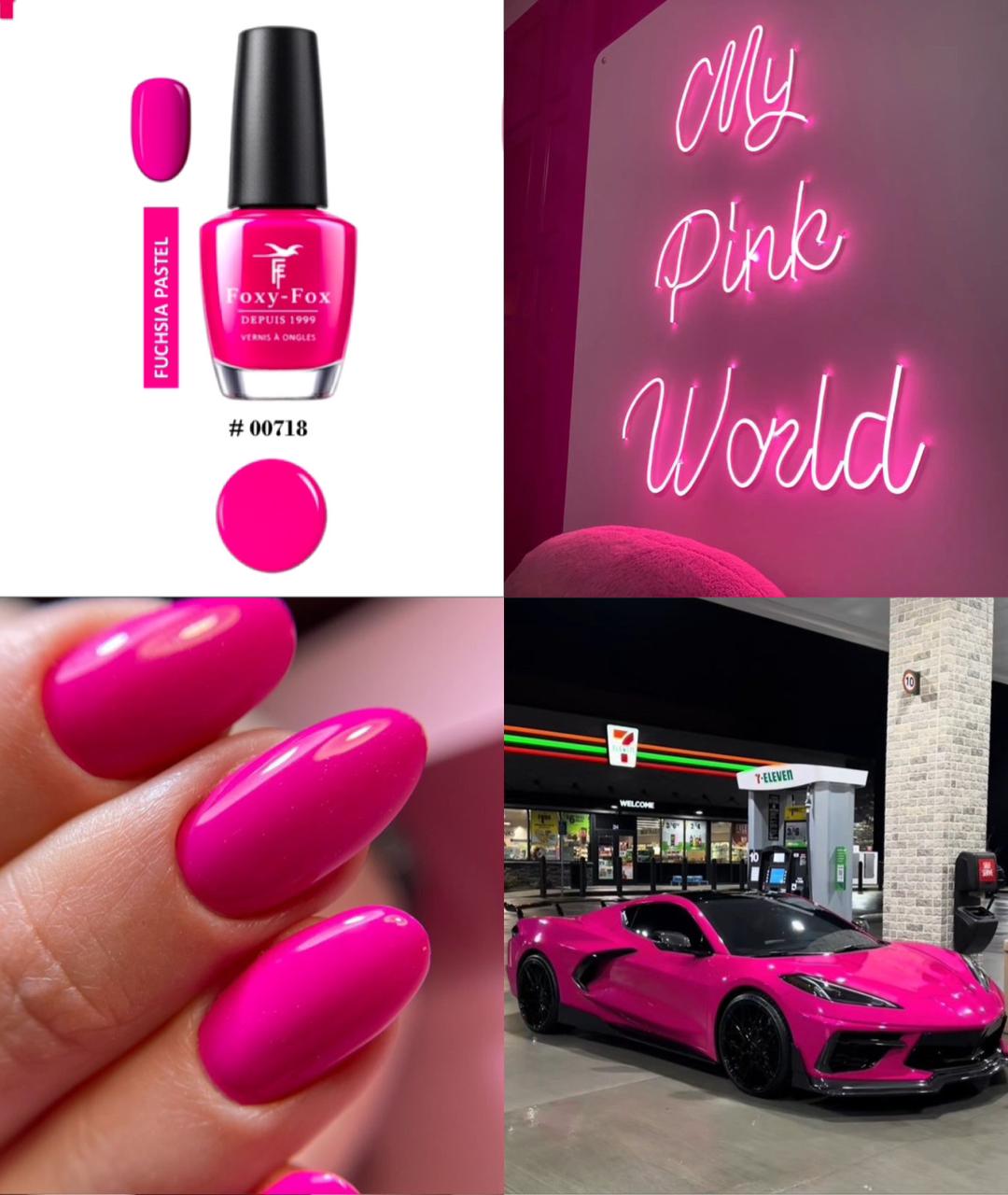 Foxy-Fox fuchsia pastel Ref : 718