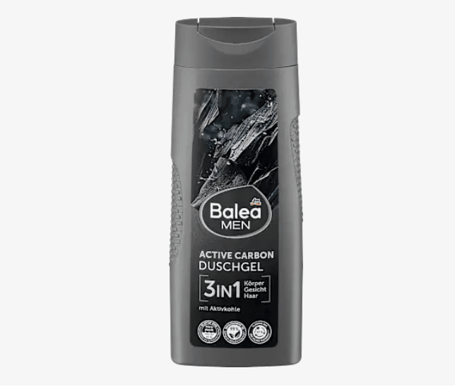 Gel Douche Active Carbon 3 en 1 : Nettoyant Corps, Visage et Cheveux 300 ml - Golden Glow